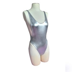 AA silver tricot high cut one piece